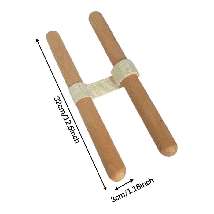 Wooden Handle Stretch Strap for Yoga & Home Workout
