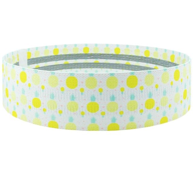 Medium Lemon Pattern Booty Band - Flamin' Fitness